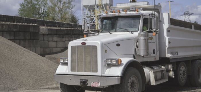 gravel dump truck